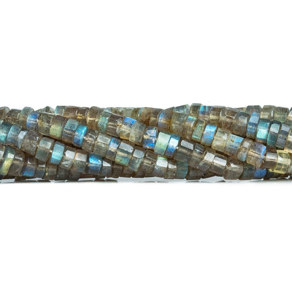 Labradorite Faceted Heishi Beads 14 inch 115 pieces - The Bead Traders