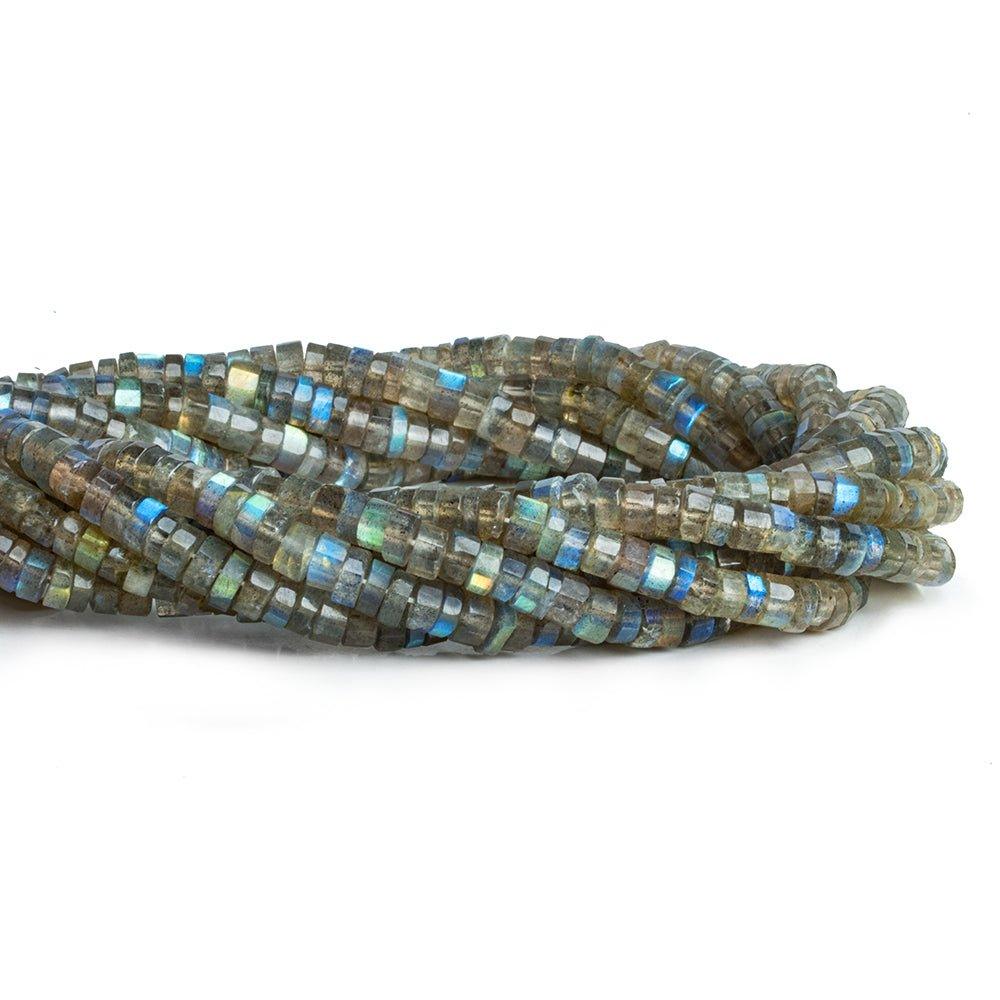 Labradorite Faceted Heishi Beads 14 inch 115 pieces - The Bead Traders