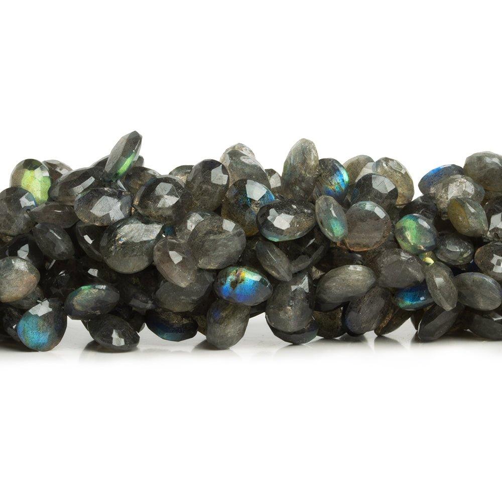 Labradorite Faceted Pear Beads 9 inch 55 pieces - The Bead Traders