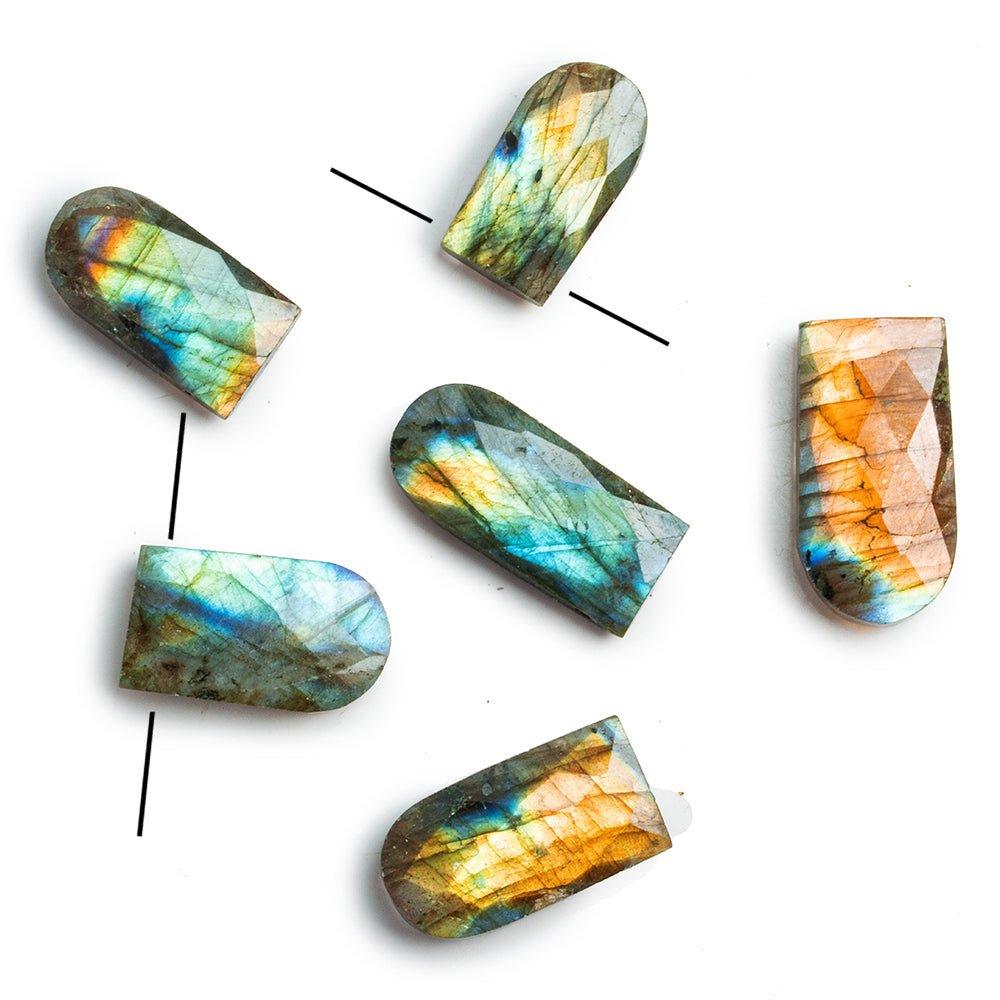 Labradorite Faceted Rounded Shield Bead 1 Piece - The Bead Traders