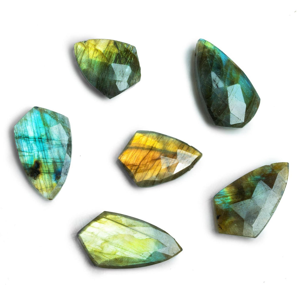 Labradorite Faceted Shield Focal Beads 1 Piece - The Bead Traders