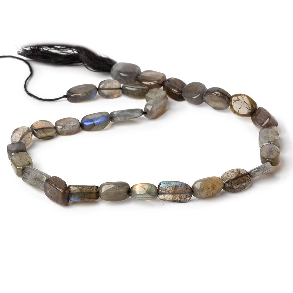 Labradorite plain nugget beads 13 inch 29 beads 8x6x4-13x8x4mm - The Bead Traders