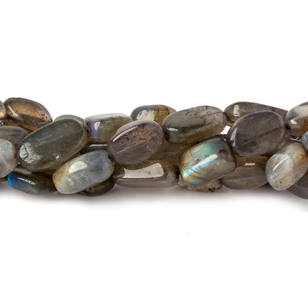 Labradorite plain nugget beads 13 inch 29 beads 8x6x4-13x8x4mm - The Bead Traders