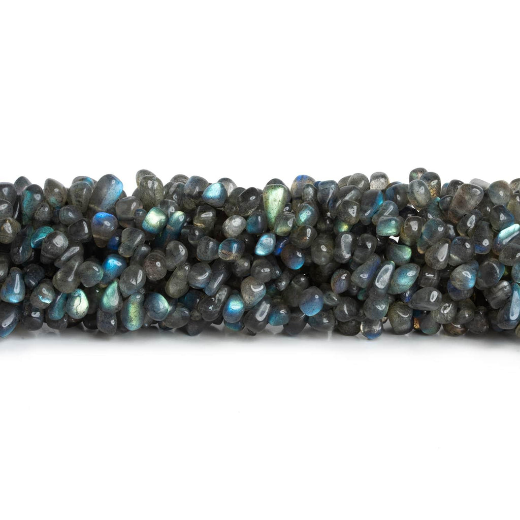 Labradorite Plain Teardrops 12 inch 100 beads - The Bead Traders