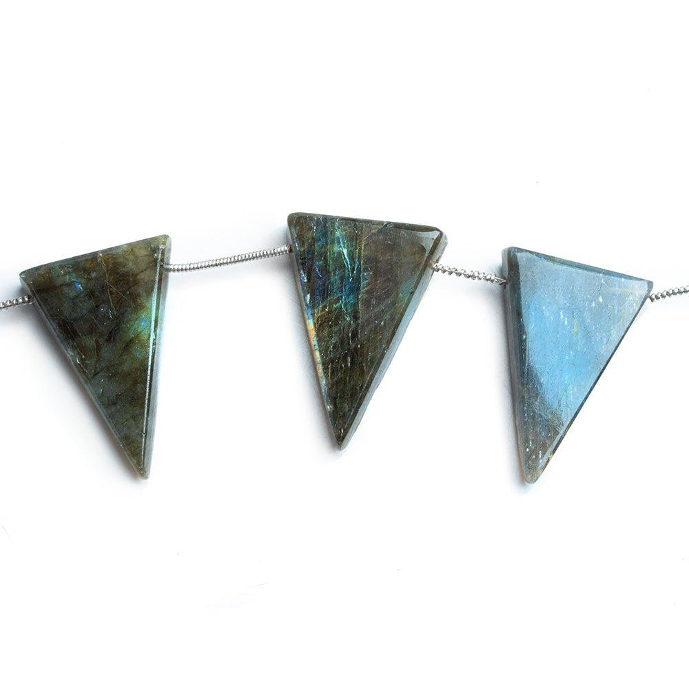 Labradorite Triangle Point Beads 7 inch 6 pieces - The Bead Traders