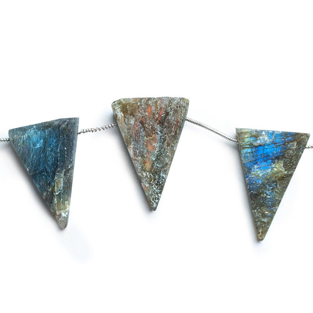 Labradorite Triangle Point Beads 7 inch 6 pieces - The Bead Traders