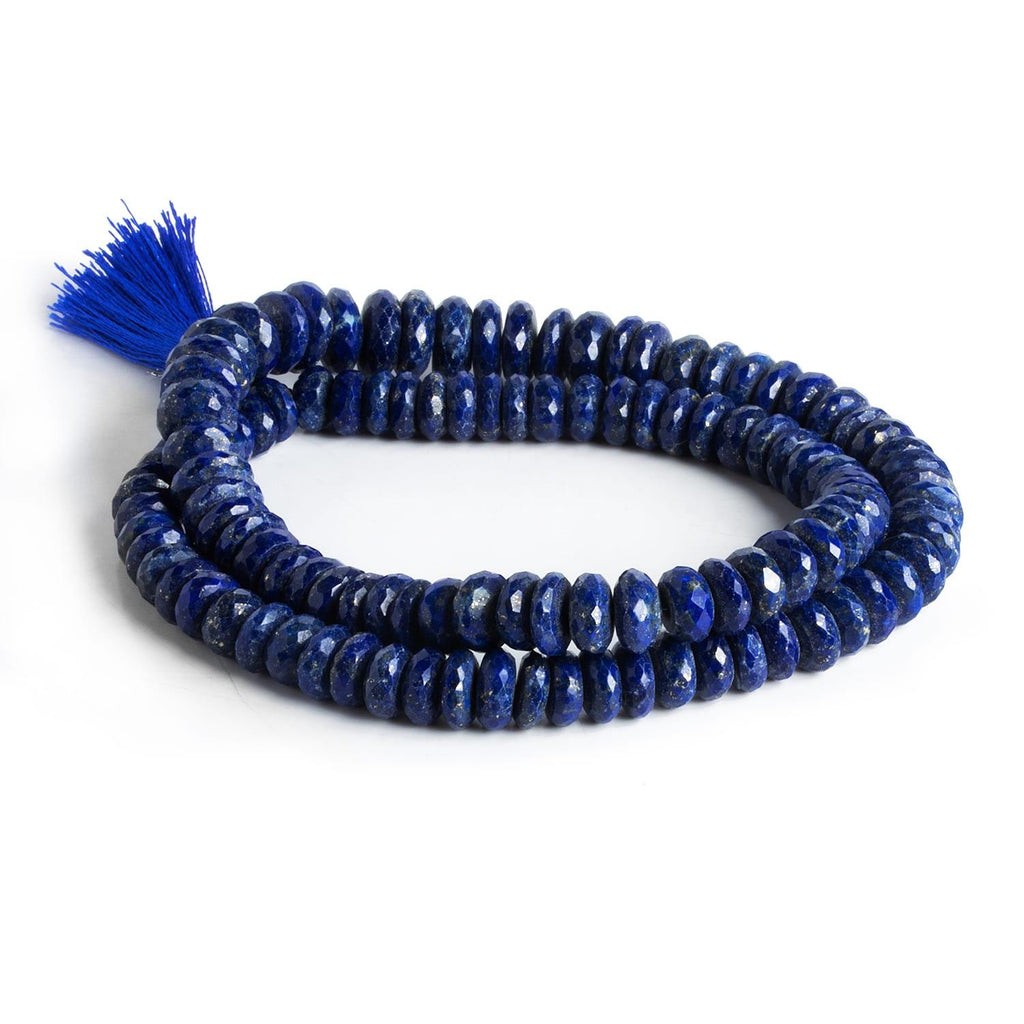 Lapis Lazuli Faceted Rondelles 16 inch 125 beads - The Bead Traders