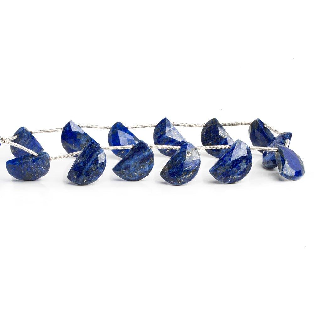 Lapis Lazuli Half Moon Beads 8 inch 13 pieces - The Bead Traders