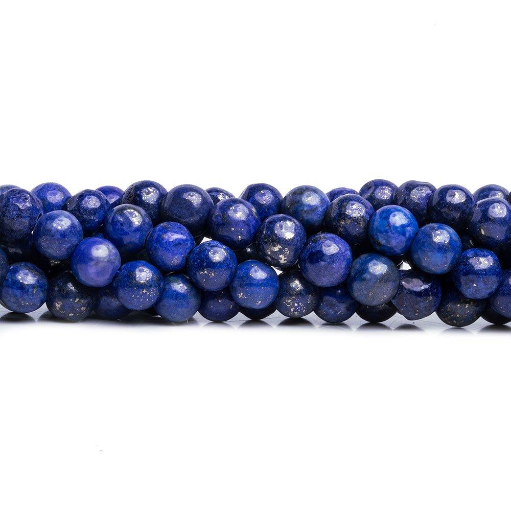 Lapis Lazuli Hand Cut Plain Round Beads 12 inch 50 pieces - The Bead Traders