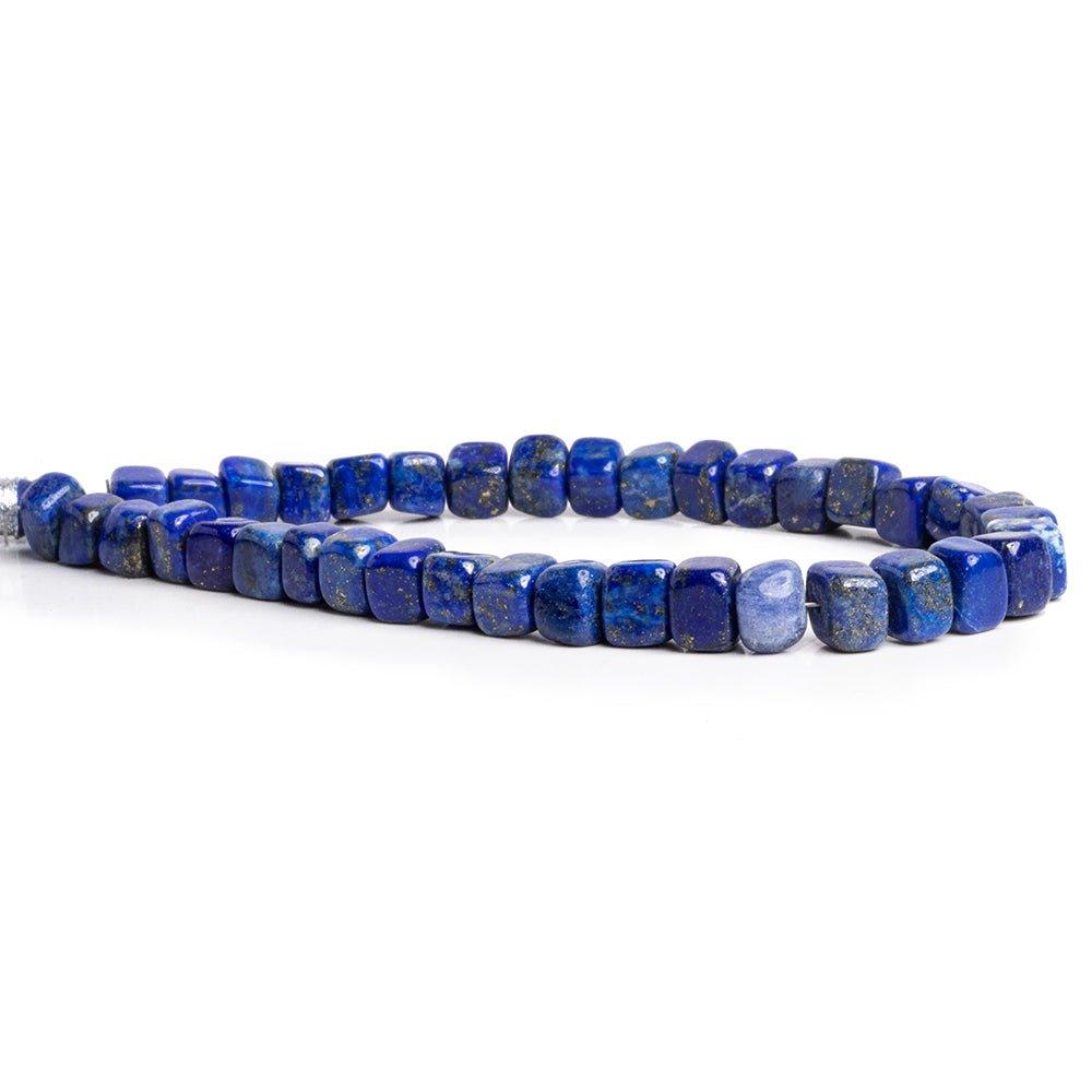 Lapis Lazuli Plain Cube Beads 8 inch 40 pieces - The Bead Traders