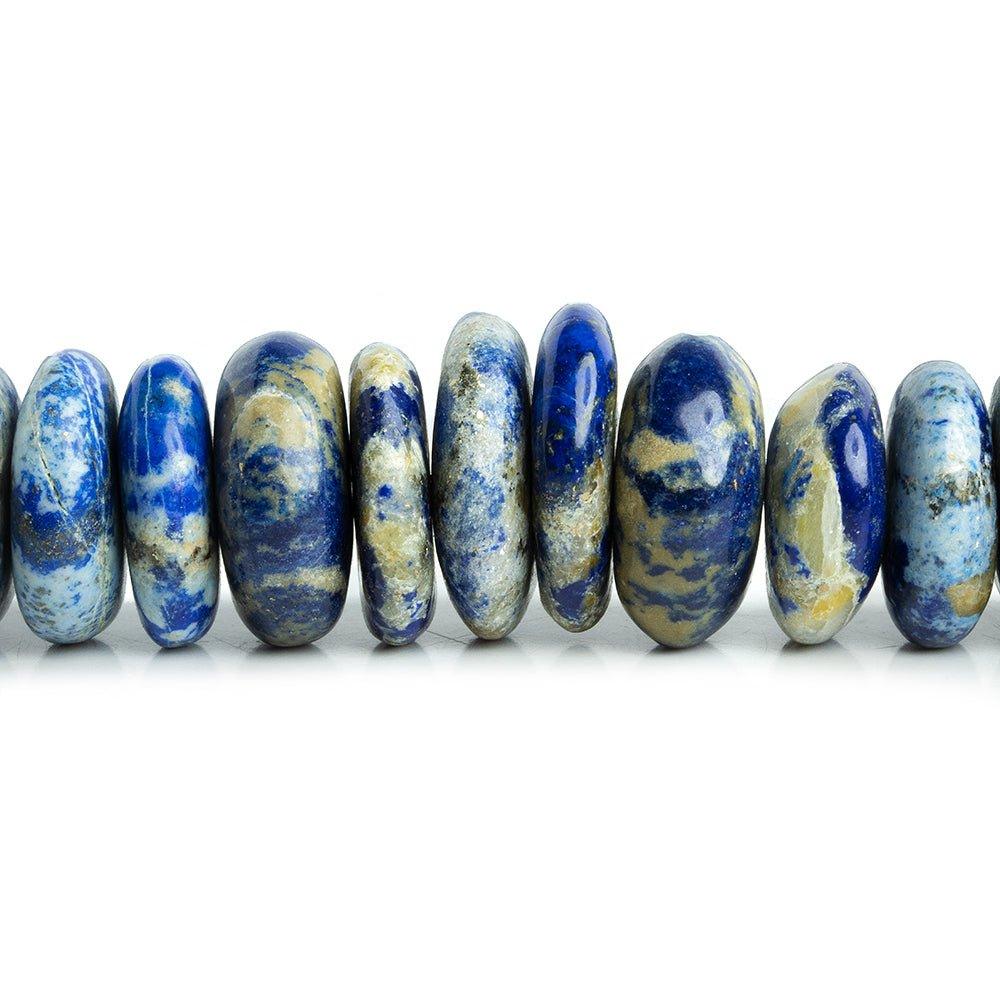 Lapis Lazuli Plain Rondelle Beads 16 inch 62 pieces - The Bead Traders