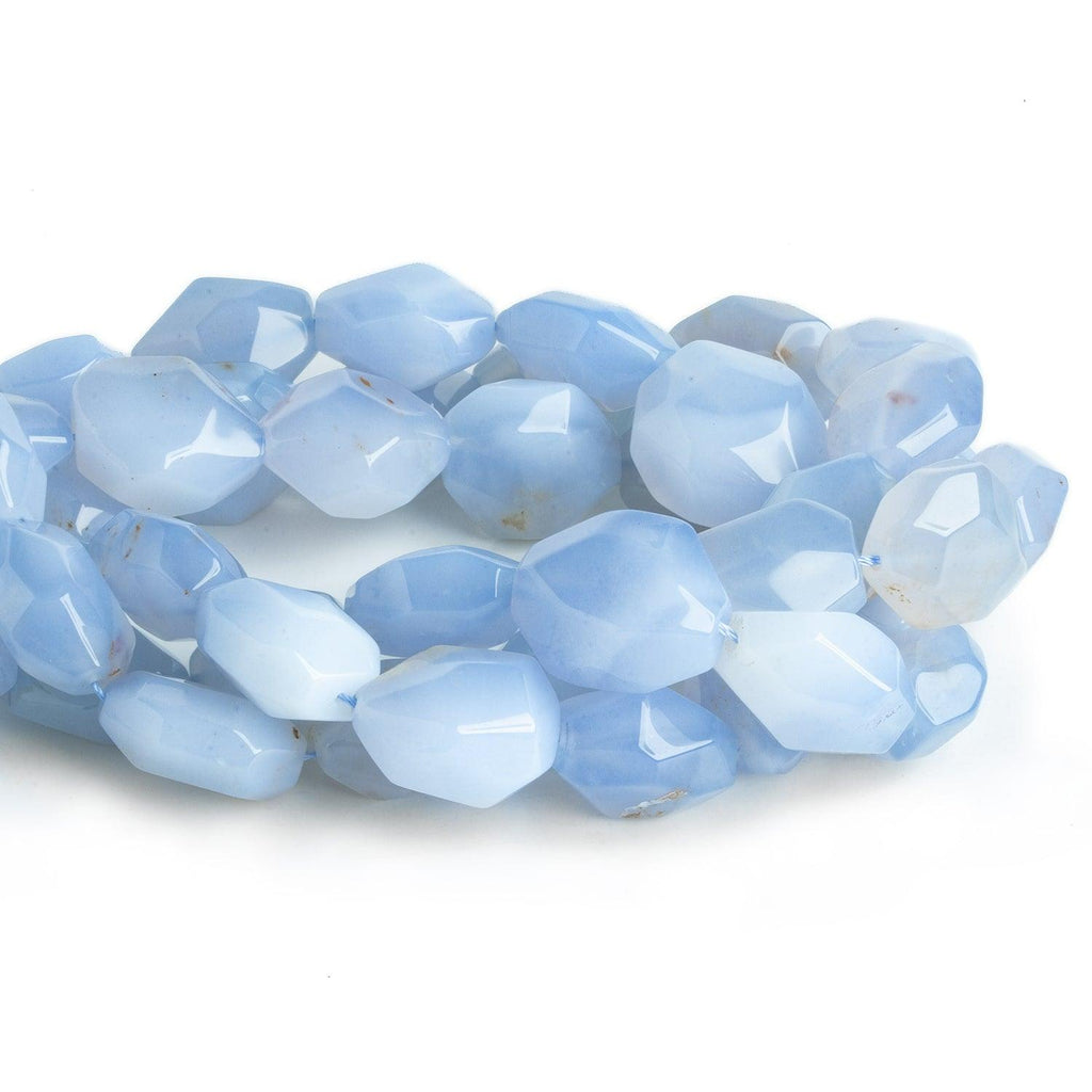 Large Turkish Chalcedony Faceted Nuggets 15 inch 20 beads - The Bead Traders