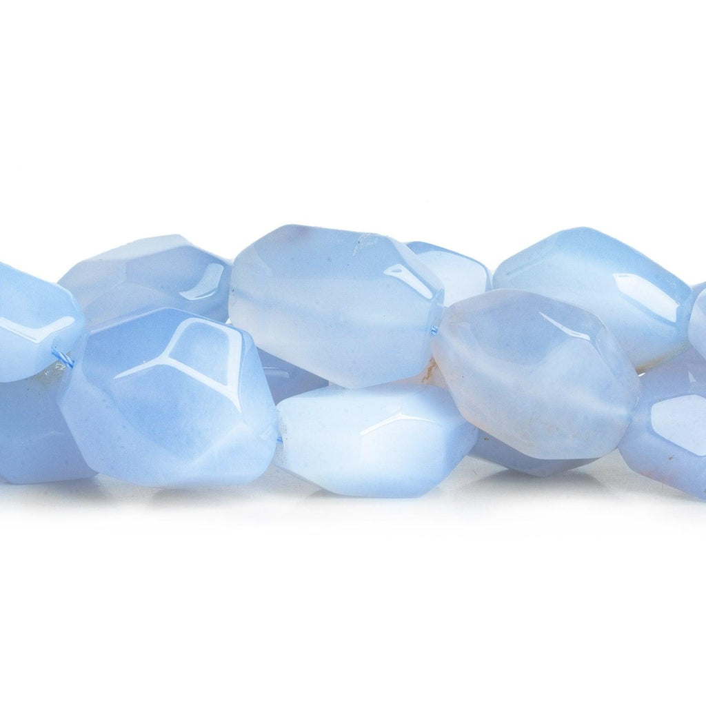 Large Turkish Chalcedony Faceted Nuggets 15 inch 20 beads - The Bead Traders
