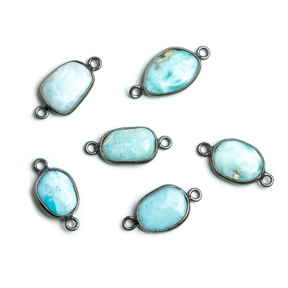 Larimar Bezeled Connectors - Lot 6 - The Bead Traders
