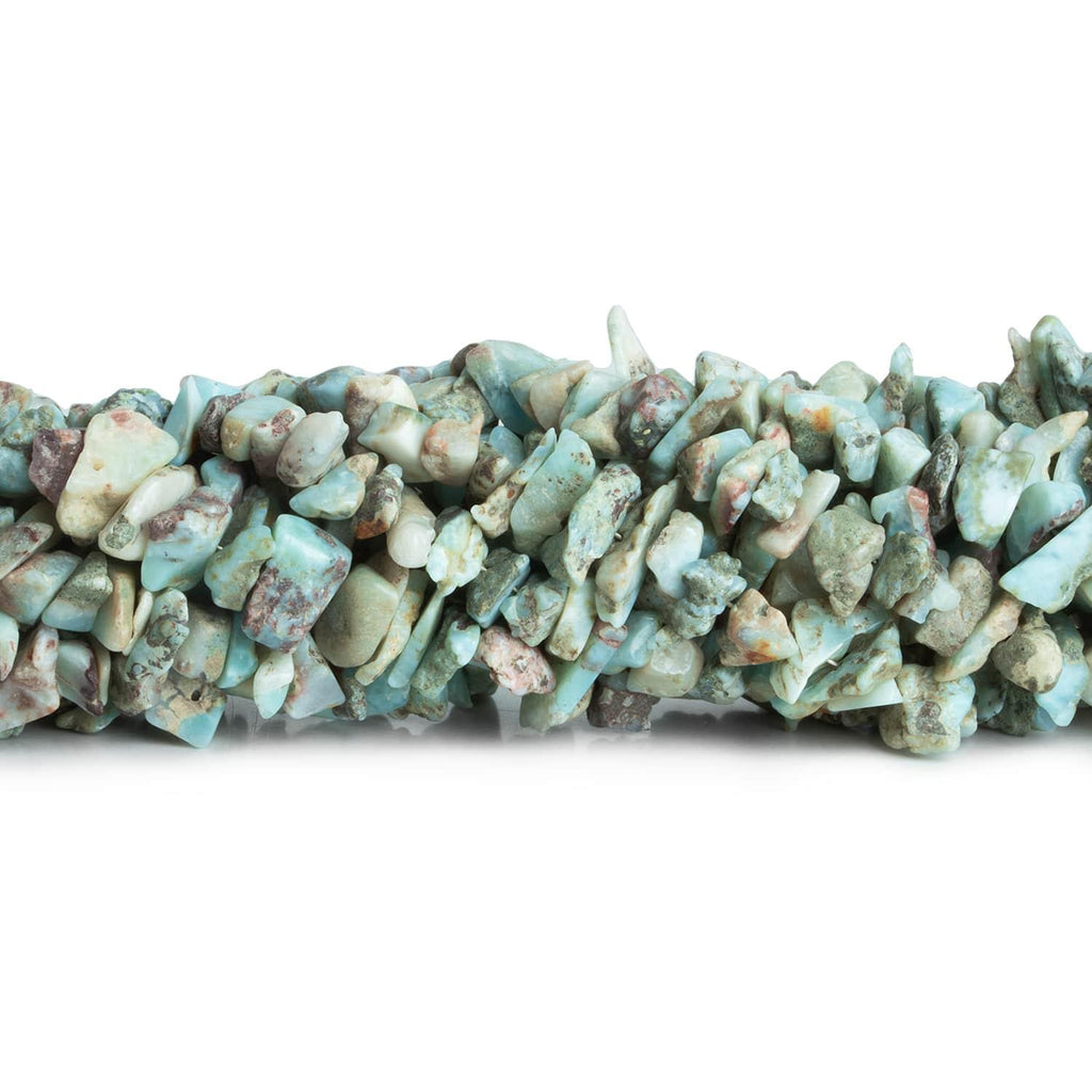Larimar Natural Chips 17 inch 145 beads - The Bead Traders