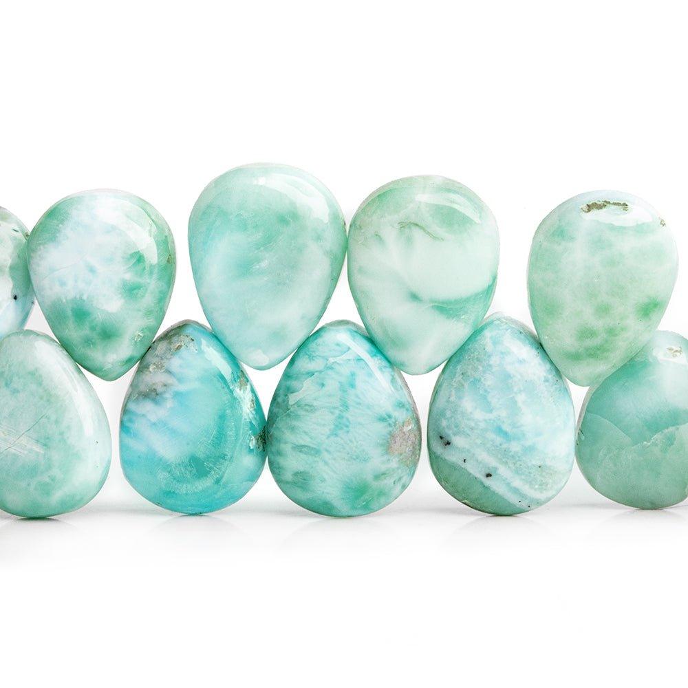 Larimar Plain Pear Beads 7.5 inch 35 pieces - The Bead Traders