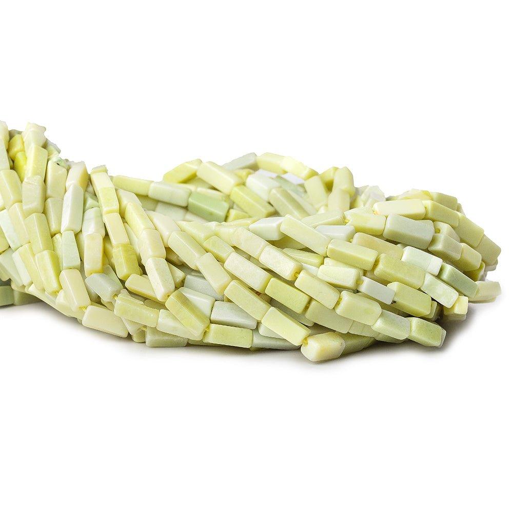 Lemon Chrysoprase Plain Rectangle Beads 13 inch 37 pieces - The Bead Traders