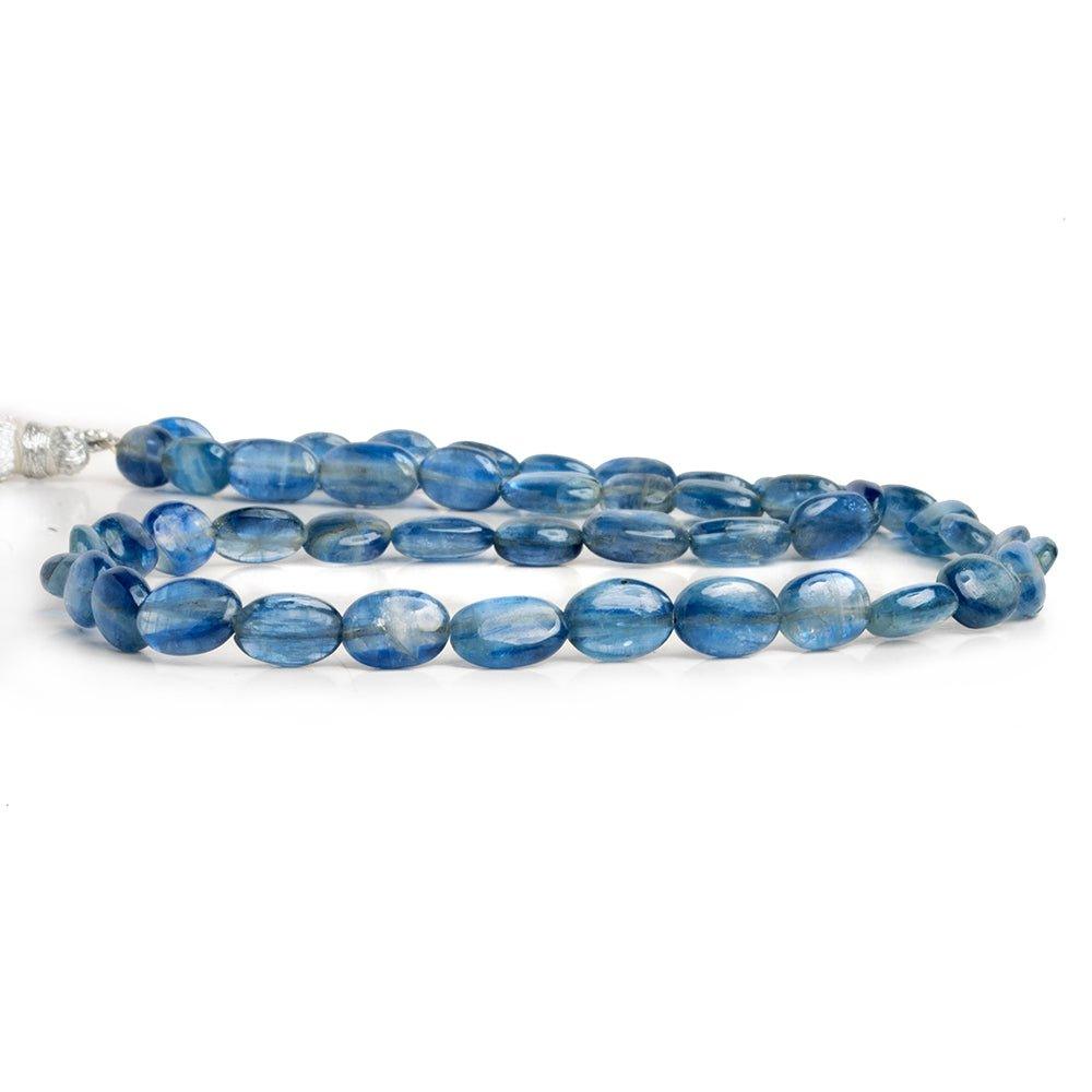 Light Blue Kyanite Plain Oval Beads 16 inch 45 pieces - The Bead Traders