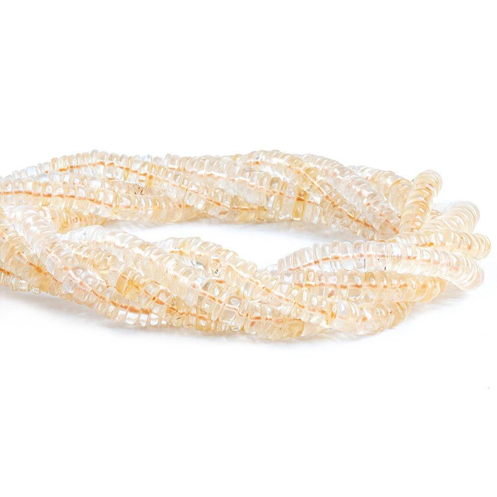 Light Citrine Plain Heishi Beads 14 inch 170 pieces - The Bead Traders