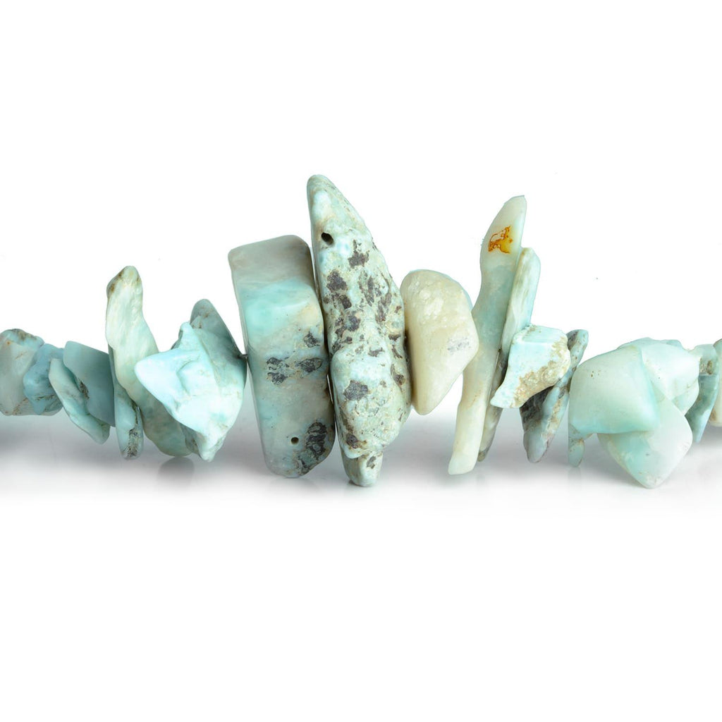 Light Larimar Natural Chips 15 inch 140 beads - The Bead Traders