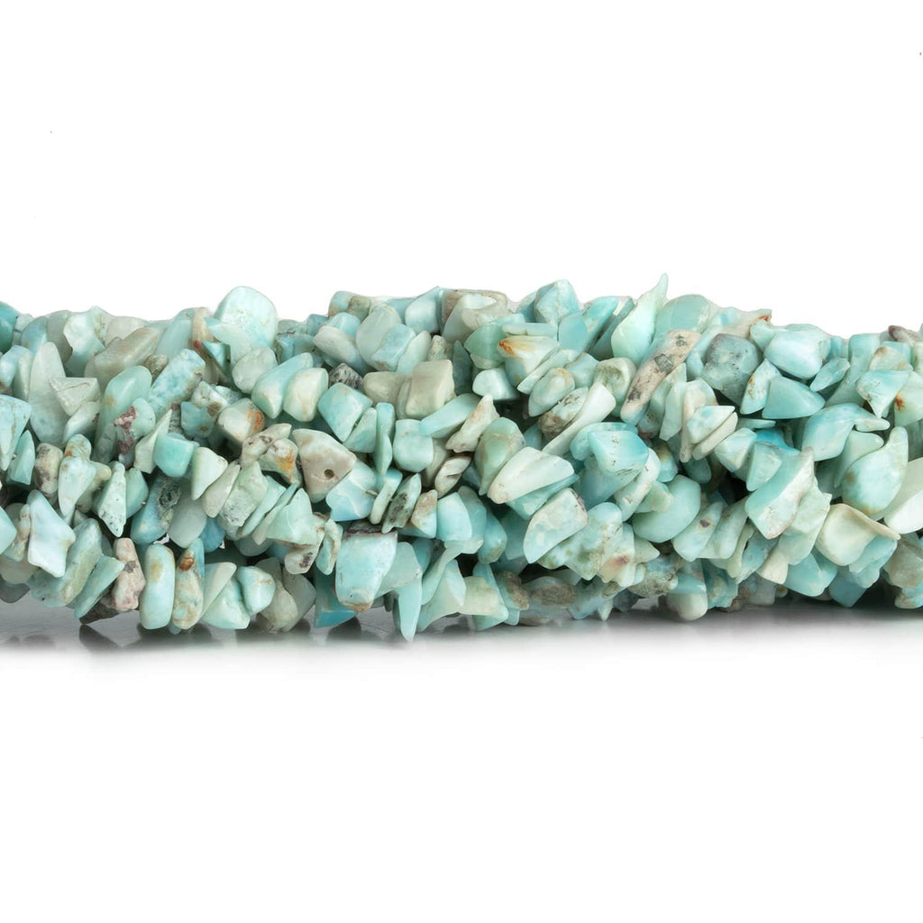 Light Larimar Natural Chips 17 inch 175 beads - The Bead Traders