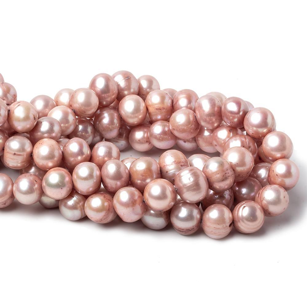Light Rose Side Drilled Baroque Freshwater Pearl Strand 42 pieces 11x9mm average - The Bead Traders