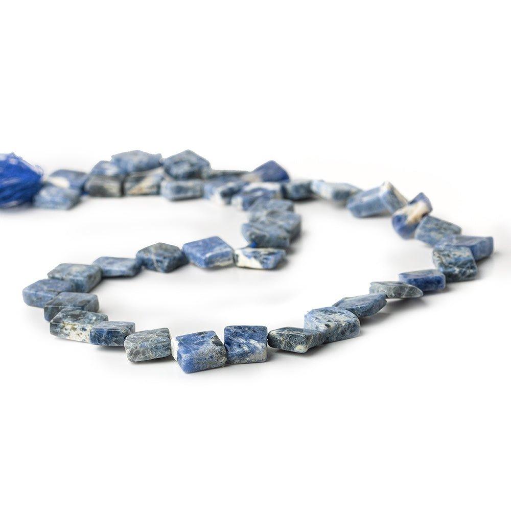 Light Sodalite plain corner drilled squares 14 inch 49 beads 7x7mm - 8x8mm - The Bead Traders