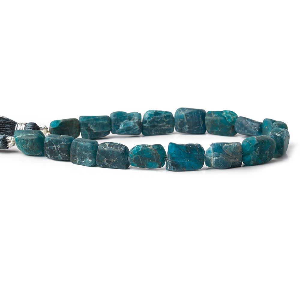 Matte Apatite plain nuggets 7.5 inch 15 beads 10x8-12x8mm - The Bead Traders