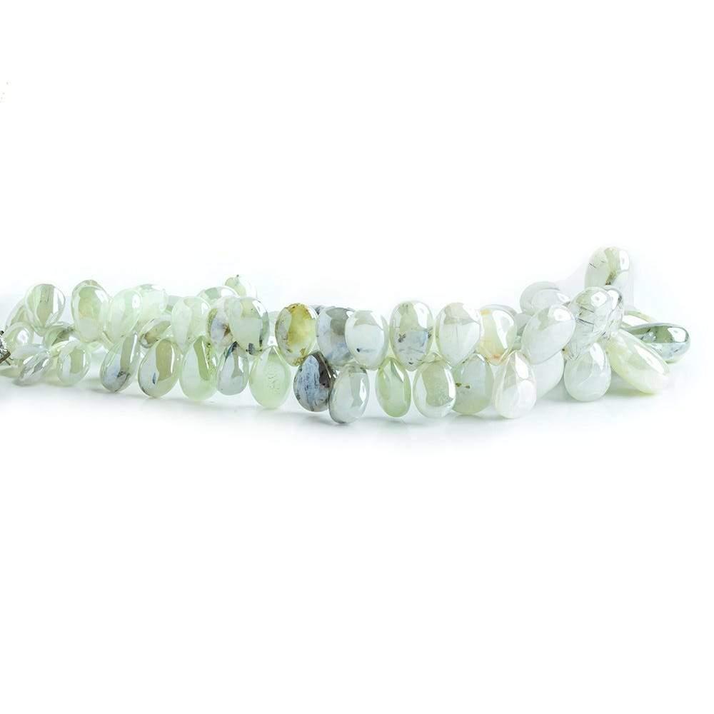 Metallic Prehnite Beads Plain Pear Briolette 8 inch 72 pieces - The Bead Traders