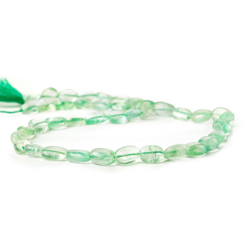 Mint Fluorite Beads Plain Oval 11x8mm average, 15" length, 31 pcs - The Bead Traders