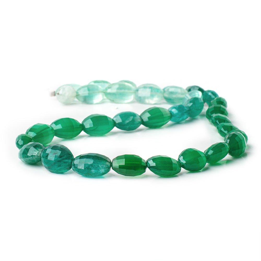Mint & Green Quartz faceted oval beads 16 inch 34 pieces - The Bead Traders