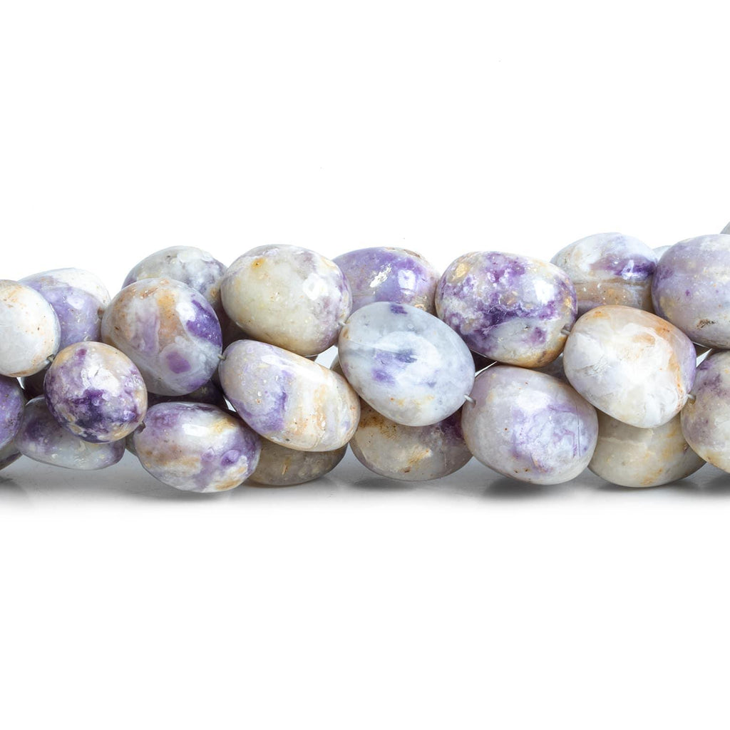 Morado Purple Plain nuggets 18 inch 29 beads - The Bead Traders
