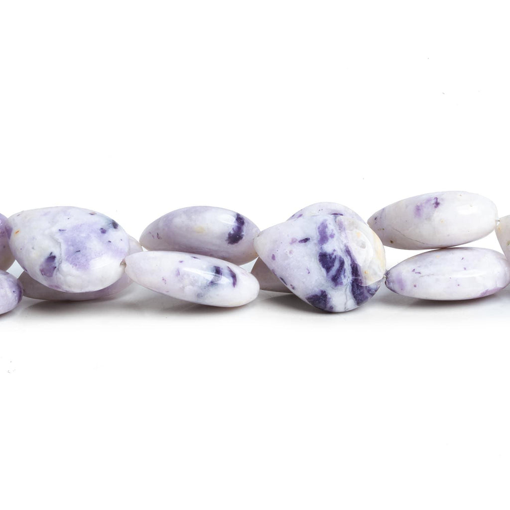 Morado Purple Plain Pears 18 inch 22 beads - The Bead Traders