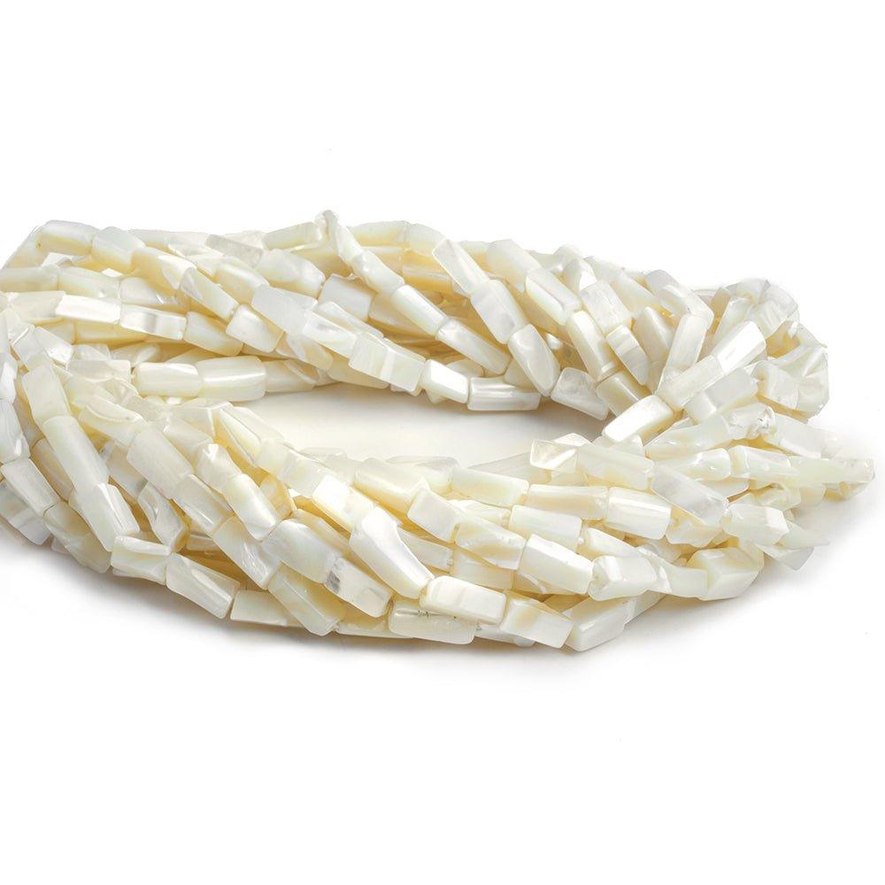 Mother of Pearl Plain Rectangle Beads 14 inch 40 pieces - The Bead Traders