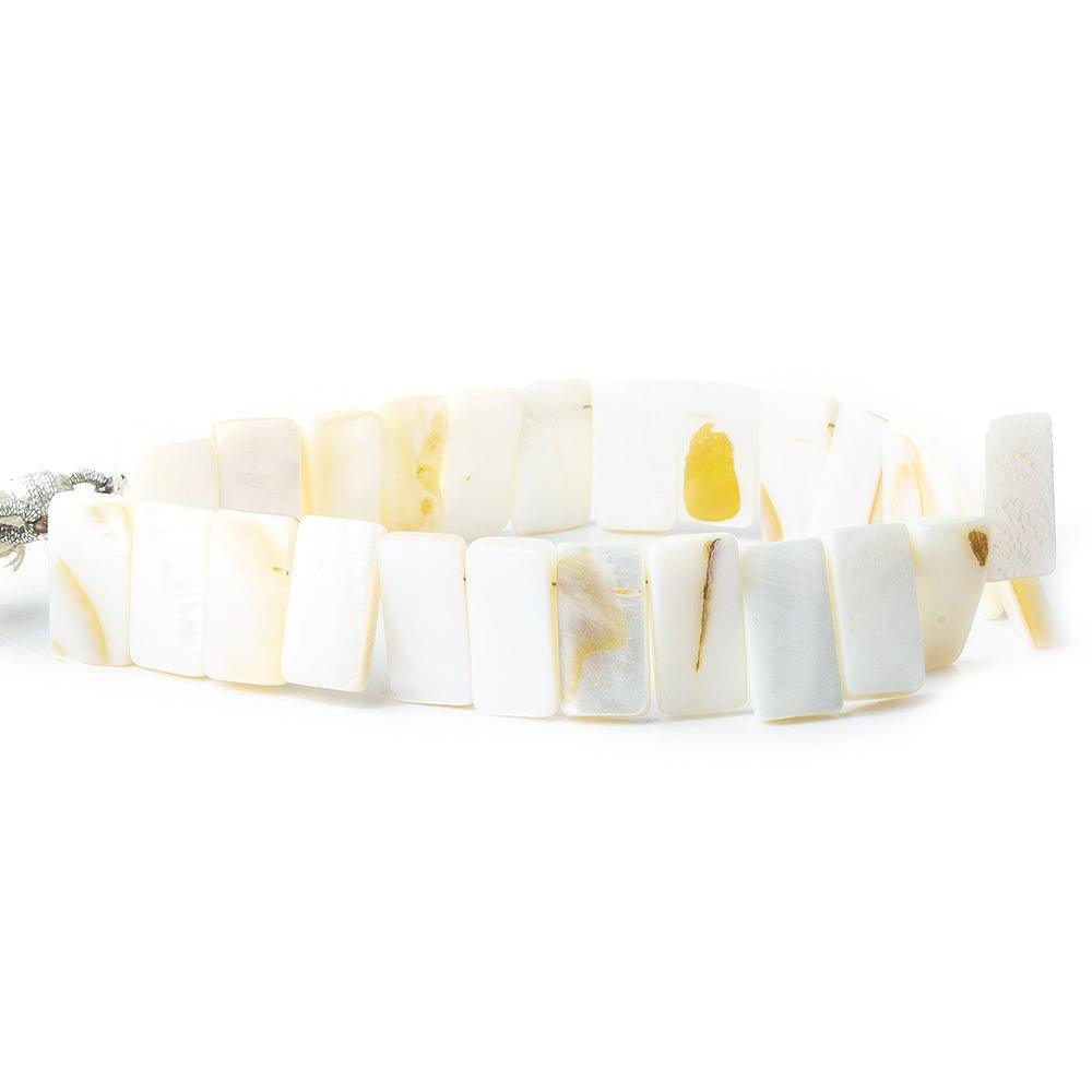 Mother of Pearl Plain Rectangle Beads, 7.5 inch - The Bead Traders