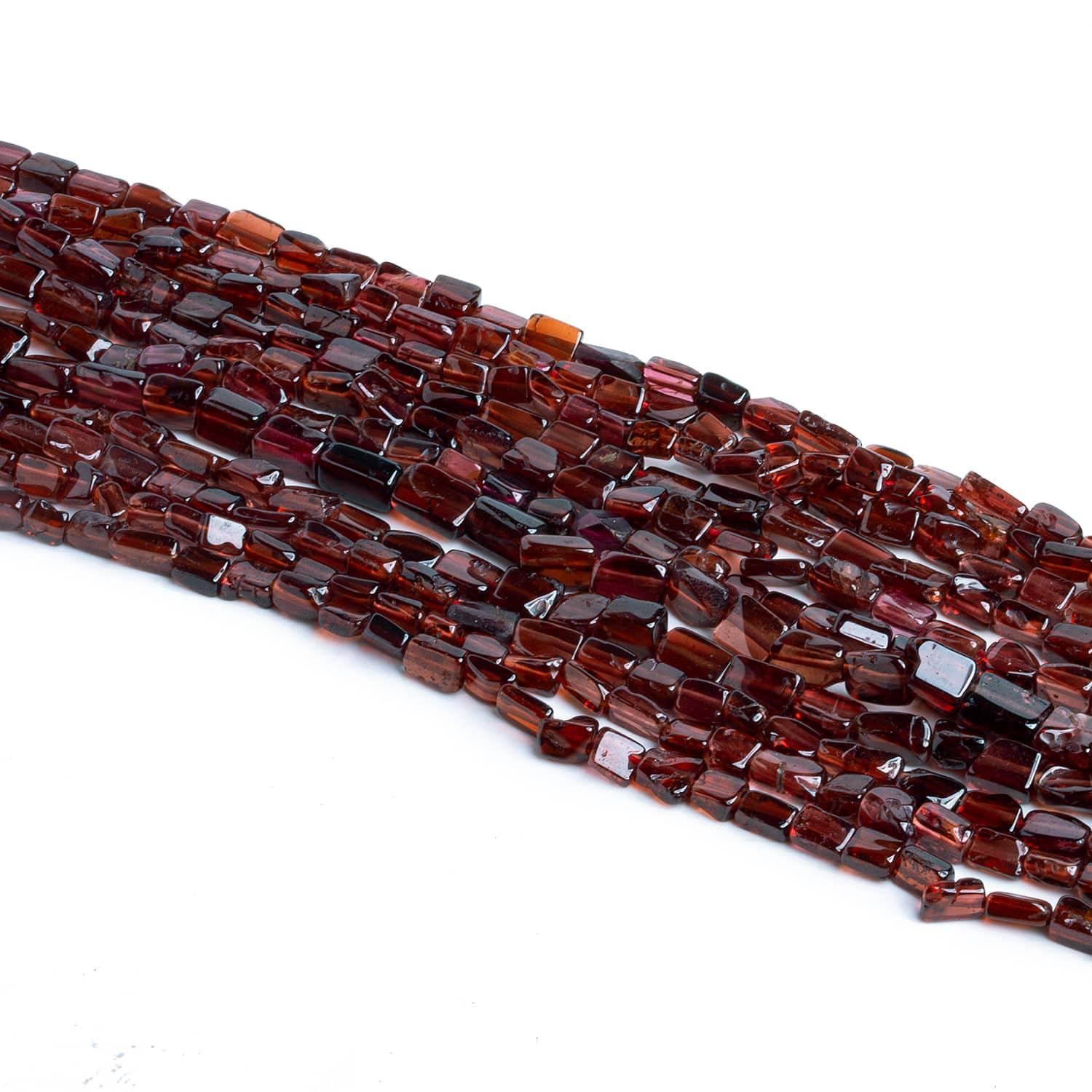 Mozambique Garnet Rectangles - Lot of 11 - The Bead Traders