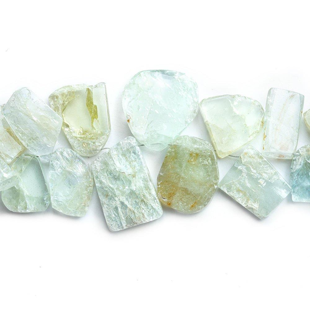 Multi Beryl Plain Free Form Slice Beads 8 inch 45 pieces - The Bead Traders