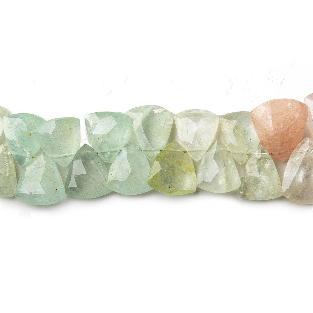Multi Beryl Top Drilled Trillions 7 inch 35 beads - The Bead Traders
