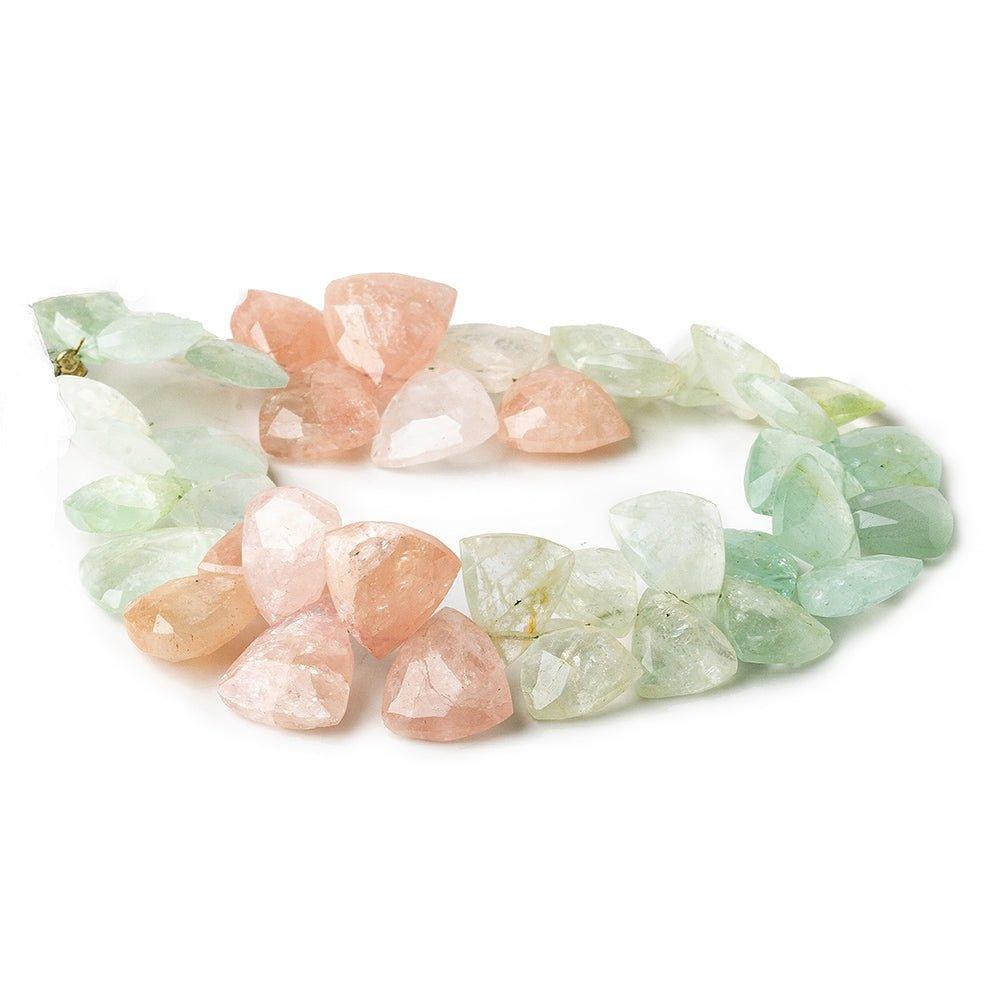 Multi Beryl Top Drilled Trillions 7 inch 35 beads - The Bead Traders