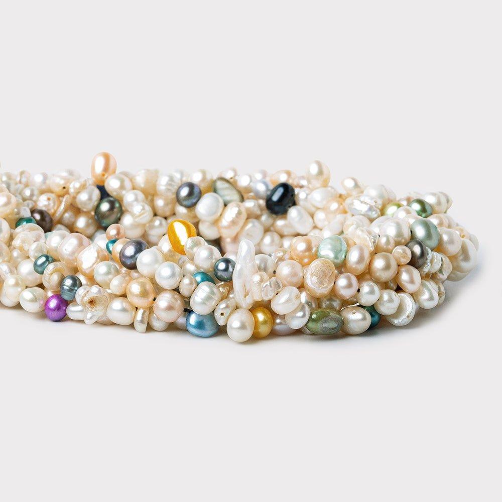 Multi Color Baroque Pearl Beads 16 inch 87 beads 4x6-8x5mm - The Bead Traders