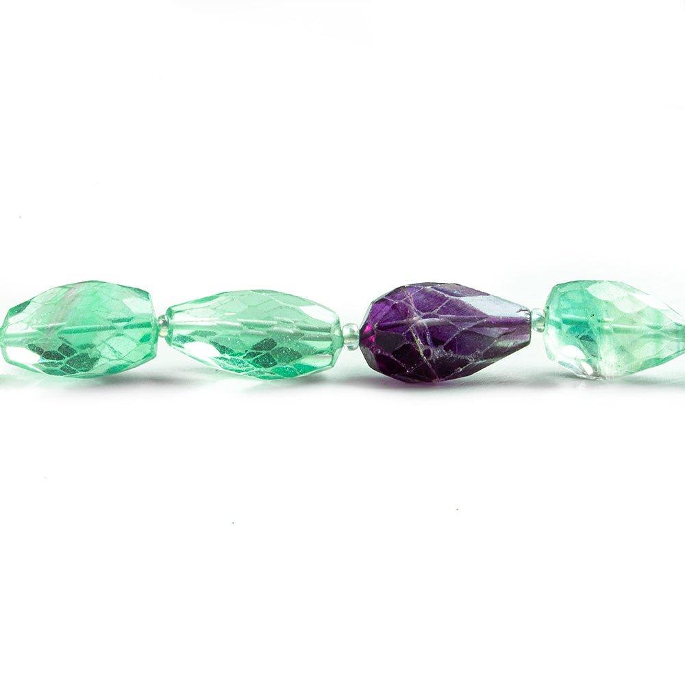 Multi Color Fluorite Faceted Nugget Beads 19 inches 26 pieces - The Bead Traders