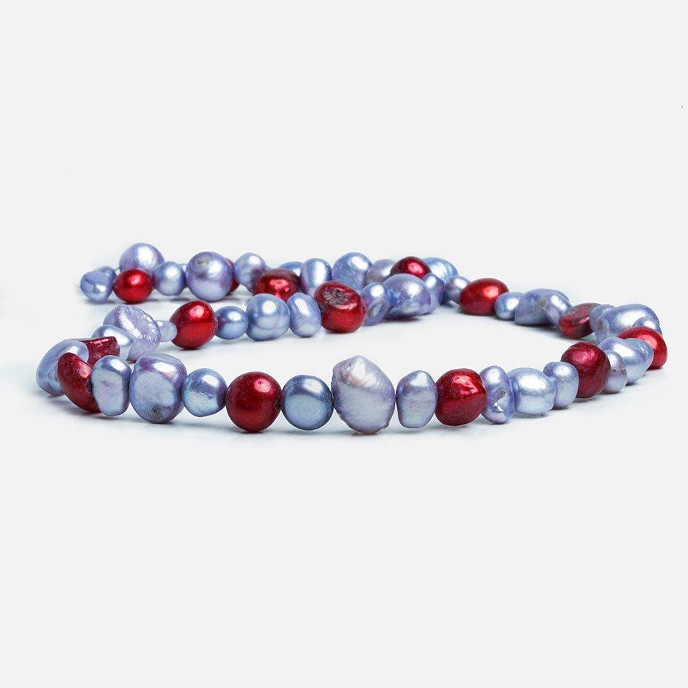 Multi Color Multi Shape Pearls 15 inch 60 pieces - The Bead Traders