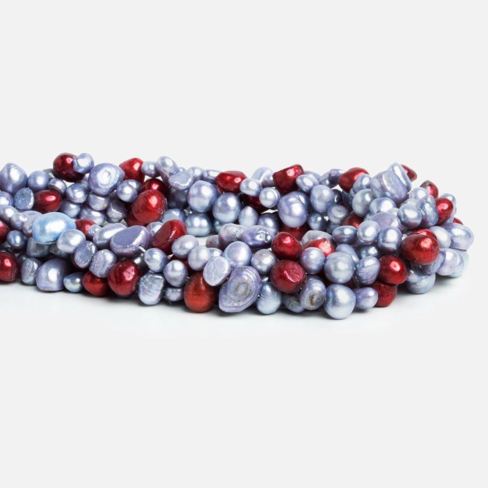 Multi Color Multi Shape Pearls 15 inch 60 pieces - The Bead Traders
