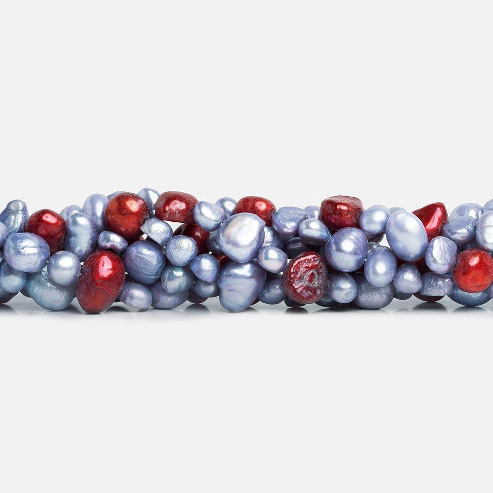 Multi Color Multi Shape Pearls 15 inch 60 pieces - The Bead Traders
