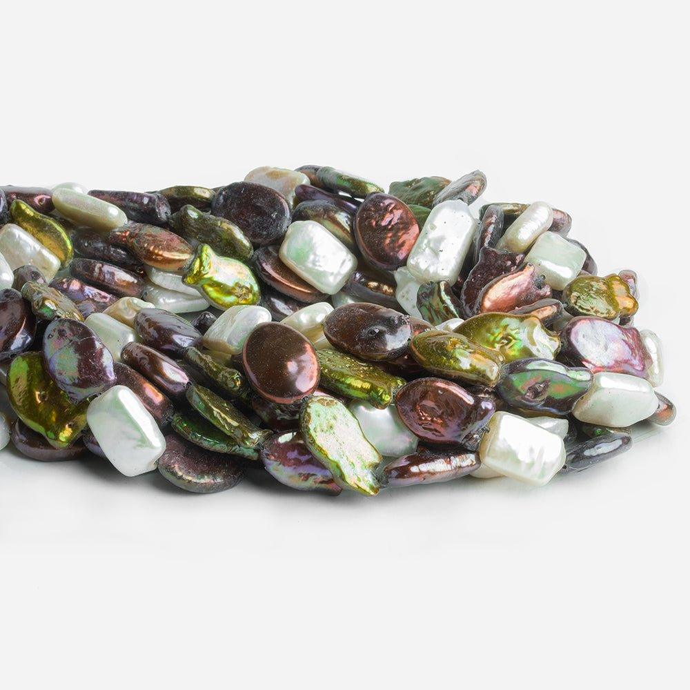 Multi Color Multi Shape Pearls 16 inch 27 pieces - The Bead Traders