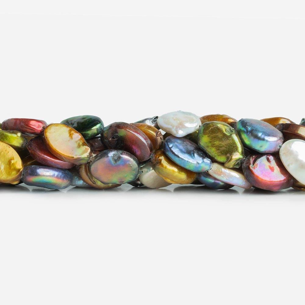 Multi Color Oval Pearls 16 inch 23 pieces - The Bead Traders