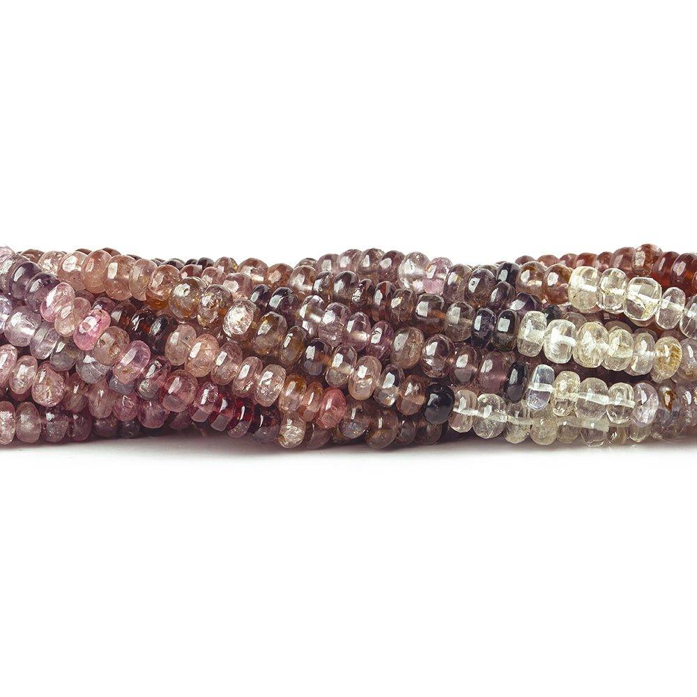 Multi Color Spinel plain rondelles 15.5 inch 150 beads 4.5mm average - The Bead Traders
