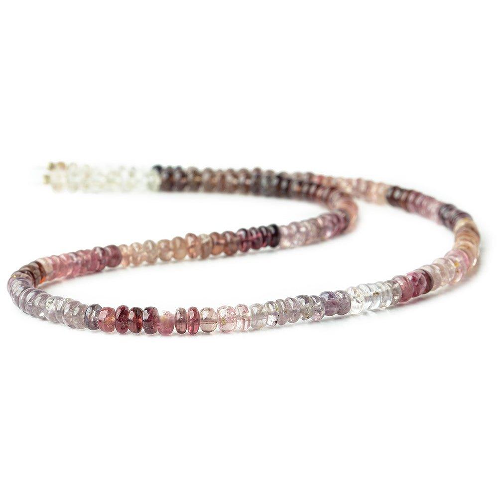 Multi Color Spinel plain rondelles 15.5 inch 150 beads 4.5mm average - The Bead Traders