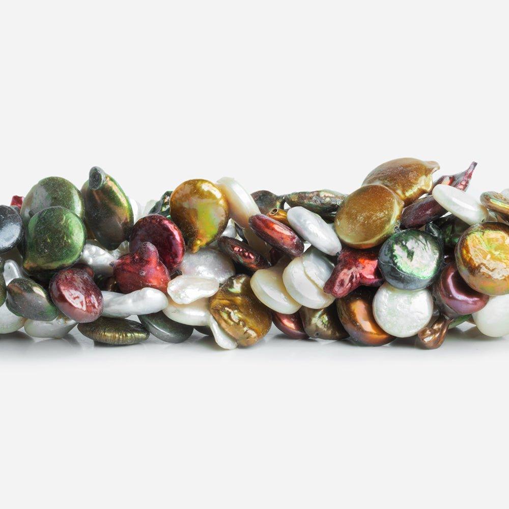 Multi Color Top-Drilled Baroque Pearls 16 inch 40 pieces - The Bead Traders