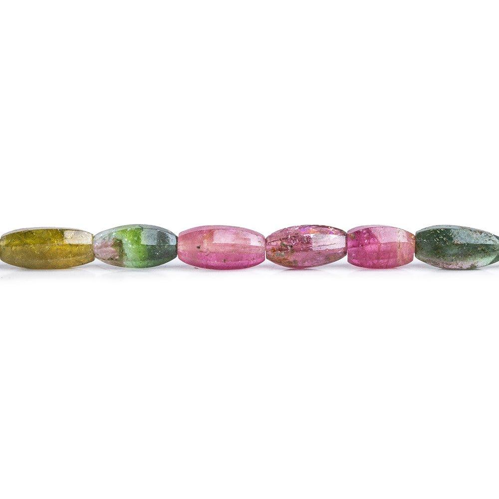 Multi Color Tourmaline Faceted Tube Beads 16 inch 40 pieces - The Bead Traders